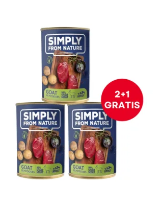 SIMPLY FROM NATURE hrană câini 400g (2+1 GRATIS) capră și cartofi