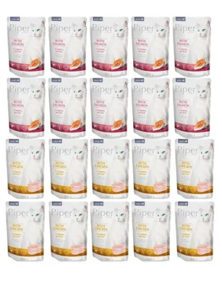 PIPER Animals Cat Adult Mix pachet plicuri pisici 20x100 g mix arome