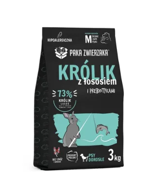 PAKA ZWIERZAKA Seventh Heaven Mancare uscata caine talie medie, cu iepure si somon 3kg