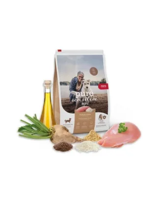Hrană câini talie mică sensibili MERA Pure Sensitive Mini 4 kg curcan&amp;orez digestie ușoară