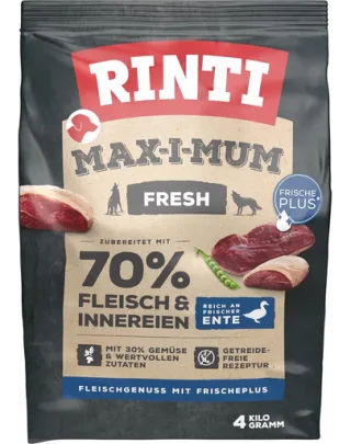 RINTI MAX-I-MUM Duck hrana uscata pentru caini adulti, cu rata 4 kg