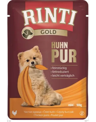 RINTI Chicken Pure Mini plic hrana 100 g pentru caini de rase mici, cu pui