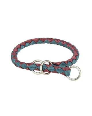 Zgardă câini mici textilă TRIXIE Cavo XS–S: 25–31 cm/o 12 mm bordó/petrol