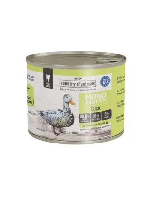 COUNTRY OF ANIMALS hrană umedă monoproteică cu rață pentru pisici 200 g