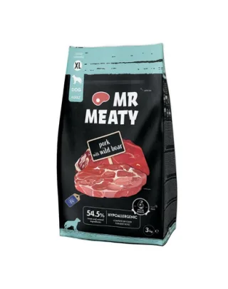 Hrană uscată câini talie mare porc și mistreț XL MR MEATY 3kg