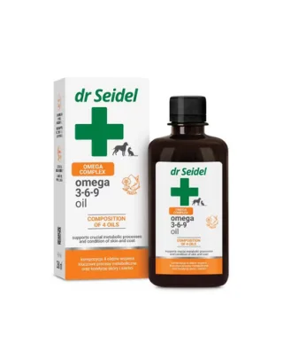 Ulei Omega 3-6-9 câini pisici DR SEIDEL 250 ml imunitate și piele sănătoasă