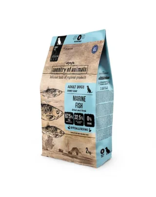 COUNTRY OF ANIMALS hrană uscată cu pește marin pentru câini M 2 kg