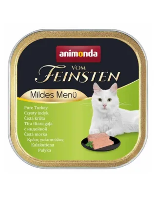 ANIMONDA Vom Feinsten Mild Menü hrană umedă tip pate pentru pisici cu curcan 100 g
