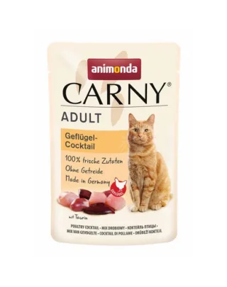 ANIMONDA Carny Adult hrană umedă pentru pisici cu cocktail de pasăre 85 g