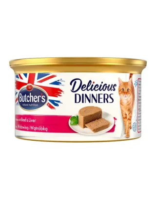 BUTCHER'S Classic Delicious Dinners mousse cu ficat și carne de vită 85 g
