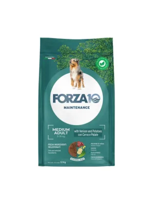 FORZA10 Medium Adult Maintenance Venison Potato Mancare caini talie medie, cu caprioara si cartofi 12 kg
