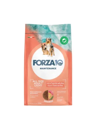 FORZA10 Light All Breeds Maintenance Tuna Rice Sac hrana caini supraponderabili, cu ton si orez 12 kg