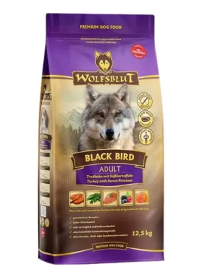 WOLFSBLUT Black Bird Adult hrana pentru caini, curcan si cartofi dulci 12,5 kg