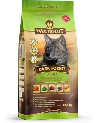 WOLFSBLUT Dark Forest Adult hrana uscata pentru caini cu carne de vanat si cartofi dulci 12,5 kg
