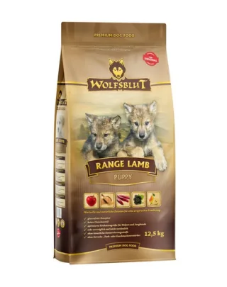 WOLFSBLUT Range Lamb Puppy Hrana uscata pentru catelusi, cu miel si prez brun 12,5 kg