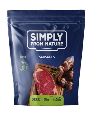 SIMPLY FROM NATURE Carnaciori pentru caini, cu carne de cerb 200 g