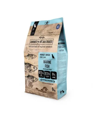 COUNTRY OF ANIMALS hrană uscată cu pește marin pentru câini M 9 kg