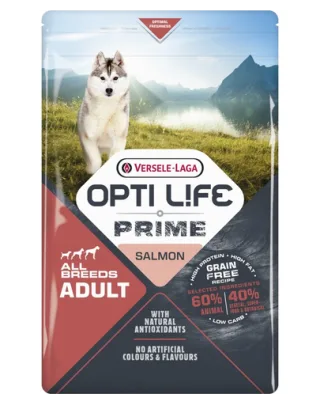 VERSELE-LAGA Opti Life Prime Adult Salmon Hrana uscata pentru caini adulti, cu somon 2,5kg