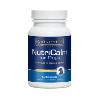 RX VITAMINS NutriCalm, supliment sistem nervos & calmante câini, capsule RX VITAMINS NutriCalm, supliment sistem nervos & calmante câini, flacon, 50 capsule