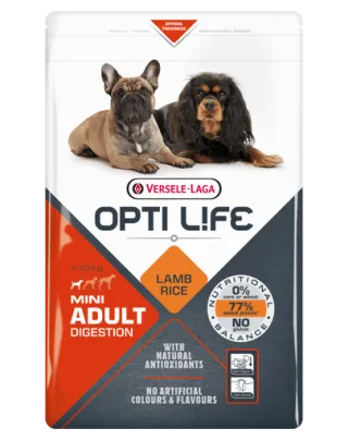 VERSELE-LAGA Opti Life Adult Digestion Mini hrana uscata pentru caini de talie mica cu sensibilitati alimentare 7,5 kg