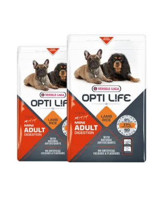 VERSELE-LAGA Opti Life Adult Digestion Mini hrana uscata pentru caini de talie mica cu sensibilitati alimentare 15 kg (2 x 7,5 kg)