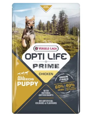 VERSELE-LAGA Opti Life Prime Puppy Chicken Hrana uscata pentru caitei, cu pui 12,5kg 