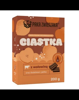 PAKA ZWIERZAKA Biscuit cu carne de vită și măr 200g gustări pentru câini