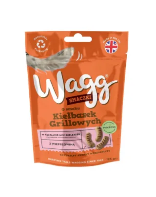 BUTCHER’S WAGG gustări cu aromă de cârnați la grătar pentru câini 125 g
