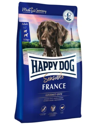 HAPPY DOG Supreme Sensible France -Hrană uscată pentru câini adulți - talie medie și mare - cu rață - 1 kg