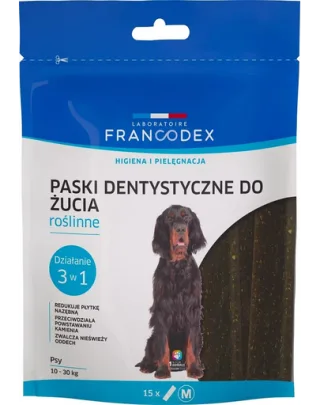 FRANCODEX Benzi de ros pentru caini M impotriva respiratiei neplacute 352,5 g/15 buc