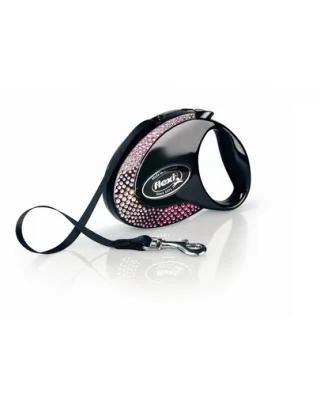 FLEXI Glam Composition M Lesa pentru caini cu banda 5m negru