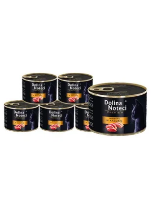 Hrană umedă pisici adulte rață DOLINA NOTECI Premium 12x185 g
