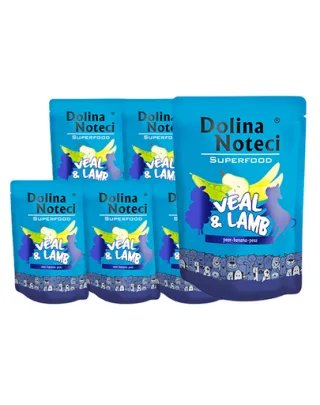 Hrană umedă câini vițel și miel 10x300 g DOLINA NOTECI SuperFood