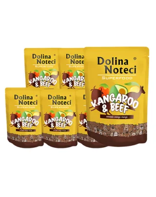 Hrană umedă câini cangur și vită DOLINA NOTECI SuperFood 10x300 g