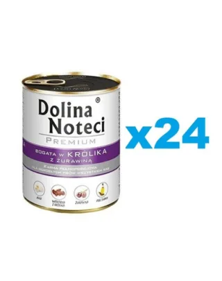 Hrană câini bax economic 24x800 g DOLINA NOTECI Premium iepure și merișoare