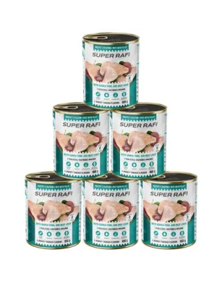 RAFI Super pate pentru câini adulți, prepeliță și ficat vită 6x800 g