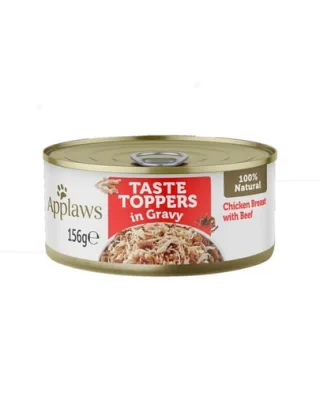 APPLAWS Taste Toppers Mancare umeda pentru caine adult, cu pui si vita in aspic 156 g