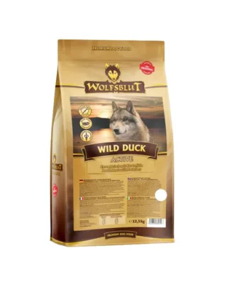 WOLFSBLUT Wild Duck Active hrana caini activi, cu rata si cartofi 12,5 kg