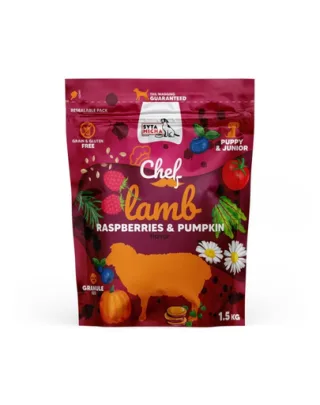 SYTA MICHA Chef Junior cu miel, zmeură și dovleac 1,5 kg hrană uscată pentru căței