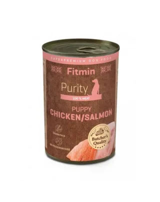 FITMIN Purity Puppy cu pui și somon 400 g hrană umedă pentru căței