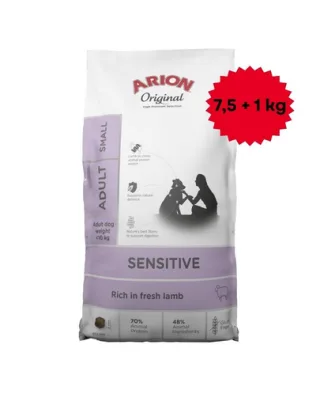 ARION Original Sensitive Small cu miel și orez 7,5+1 kg pentru câini adulți mici