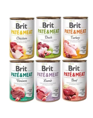 BRIT Pate&amp;Meat Mix conserve 6x400 g pate pentru caini, hrana umeda