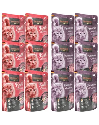 LEONARDO Finest Selection 12x85 g mix arome vitel cu morcov si iepure cu merisor