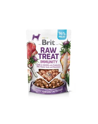BRIT Recompensa Raw Treat Freeze Dried Immunity 40 g miel si pui liofilizat cu probiotice pentru caini