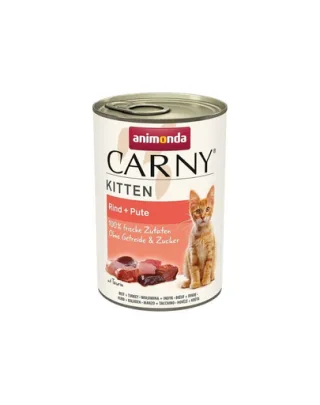 ANIMONDA Carny Kitten Beef&amp;Turkey 400 g Cnserva hrana umeda pisoi, cu vita si curcan