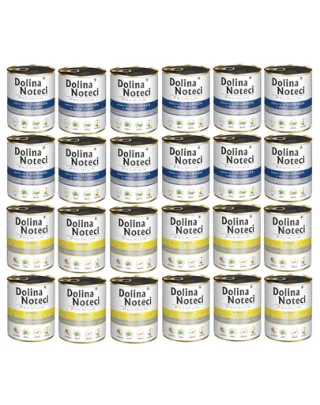 DOLINA NOTECI Premium Mix pui și cod cu broccoli 24x800 g conserve hrană umedă câini
