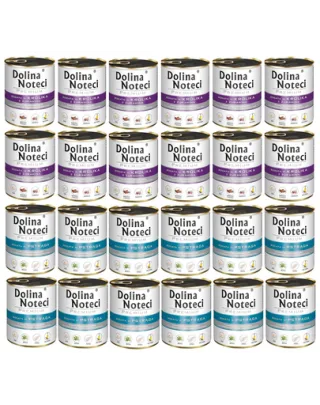 DOLINA NOTECI Premium Mix conserve păstrăv și iepure cu merișoare 24x800 g hrană câini