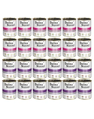 DOLINA NOTECI Premium Mix curcan și iepure cu merișoare 24x800 g hrană umedă pentru câini