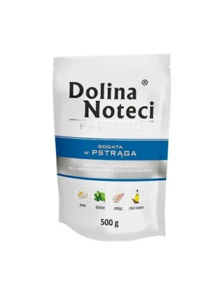 DOLINA NOTECI Premium Mix păstrăv și cod cu broccoli 20x500 g hrană umedă pentru câini
