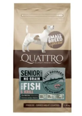 Quattro Dog Small Breed No Grain Senior 1,5 kg
